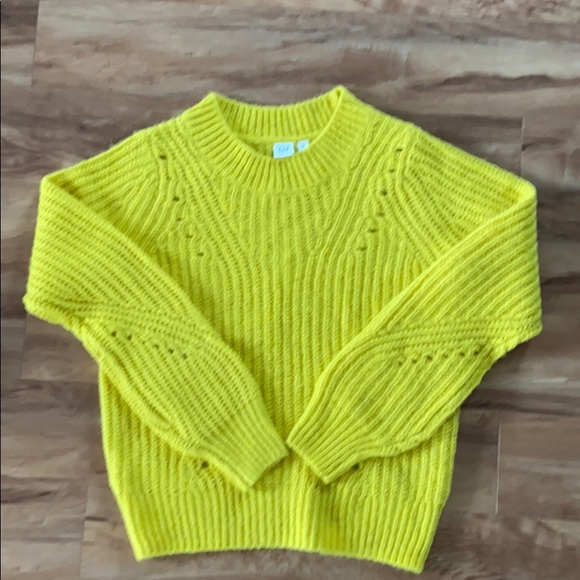 Gap woman’s brushed wool-blend pointelle crewneck - Picture 2 of 8